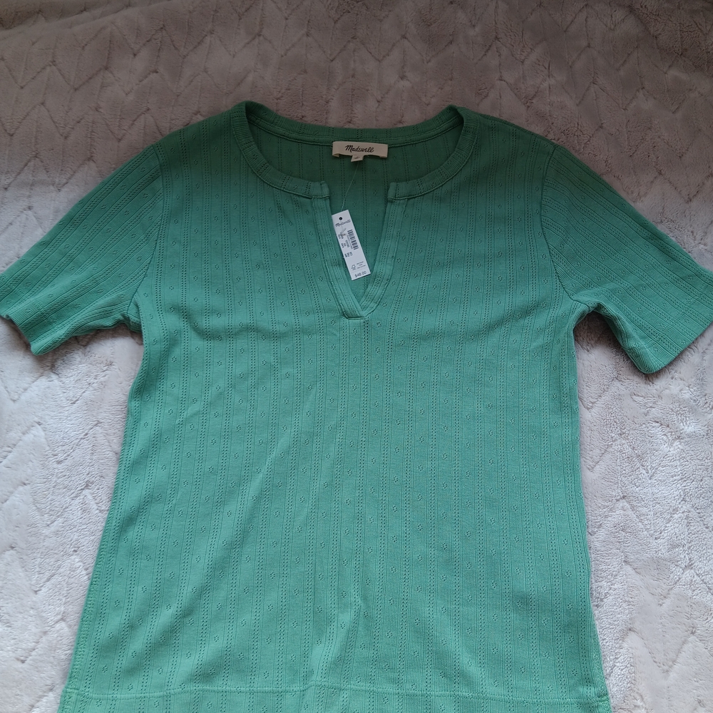 Majestic Jade Green Short Sleeve Top